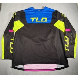 Troy Lee Designs Sprint Jersey Fractura Black / Yellow‎ Adult 2XL Long Sleeve